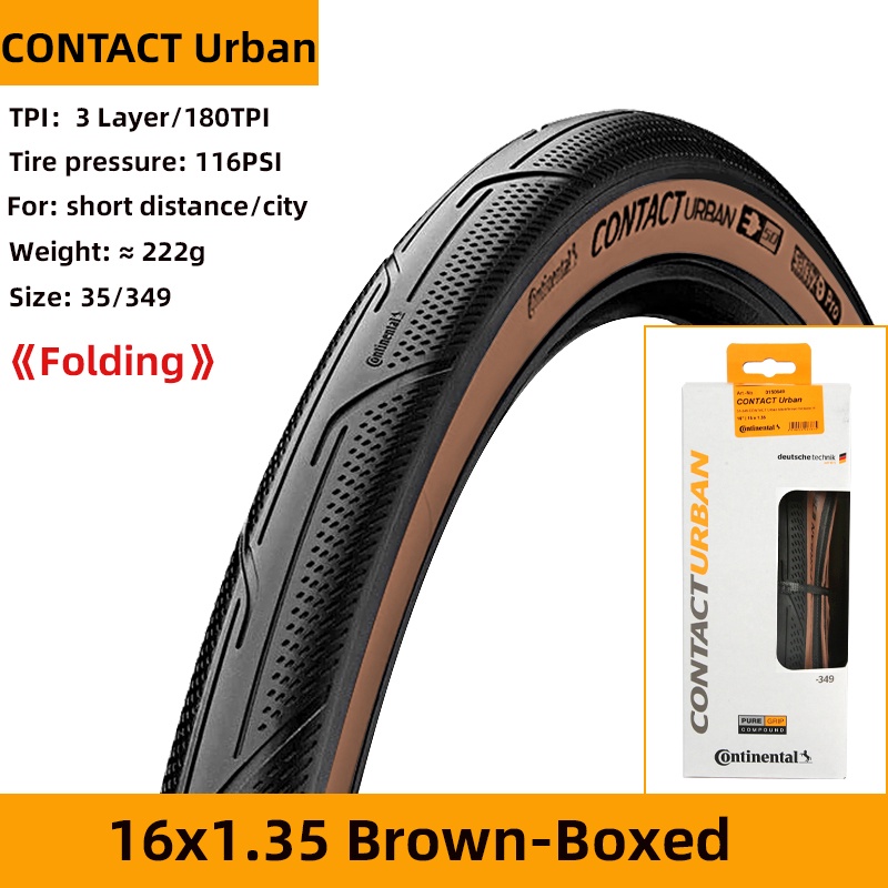 Continental Contact Urban 16 inch 35-349 16x1.35 Folding Bike Tire