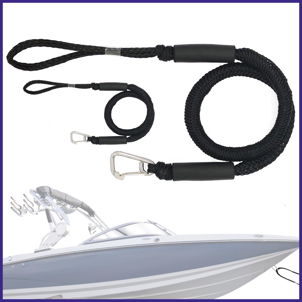 Boats Bungee Cords Stretchable Yacht Docking Line Quick Docking Lines with Hook for Kayak