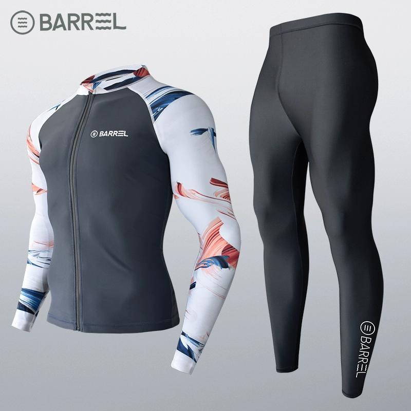 Barrel New Style Sunscreen Swimsuit Men's Split Surfing Suit Diving QuickDrying Jellyfish Long