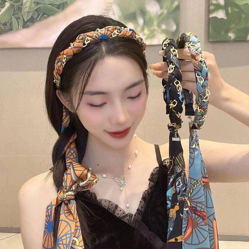 French Gentle Pressure Head Streamer Tying Hair Classy Braided ...