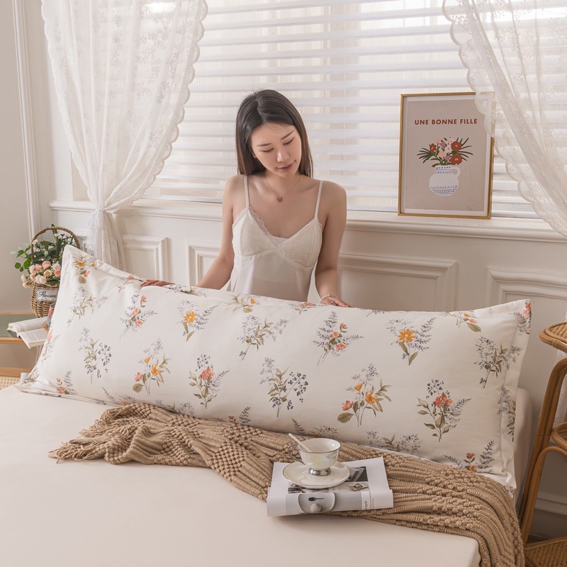 Floral Pattern Pillow Case Envelope Long PillowCover bolster case 48*