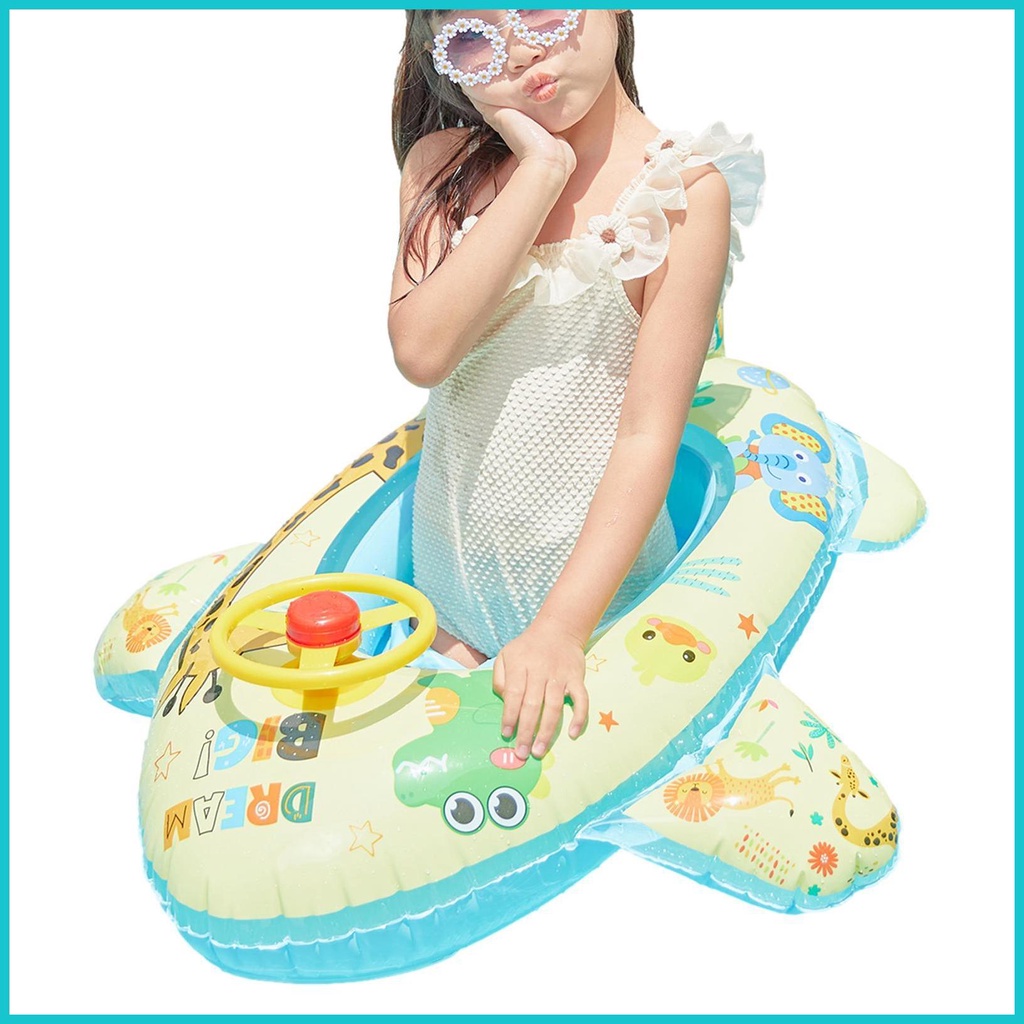 Swim Seat For Kids Aeroplane Swim Rings For Pool Toddler With Seat Newborn Steering Wheel Design