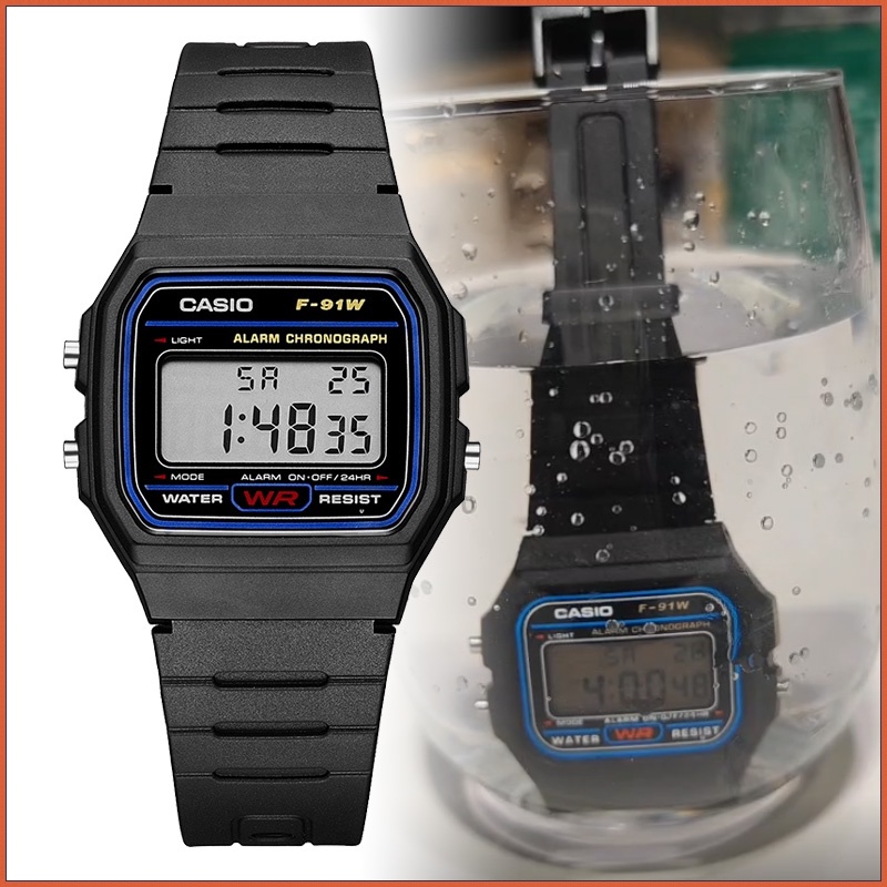 Casio cheap f91w swimming