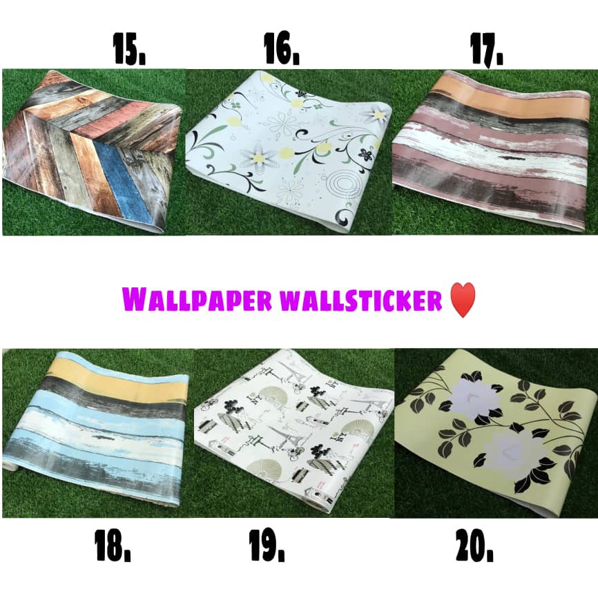 2D Wallpaper sticker pvc 45cm x 10meter Self adhesive pvc water proof