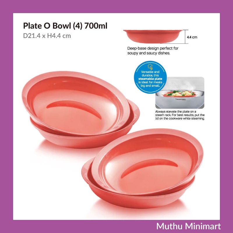 Original Tupperware | Plate O Bowl Dinnerware Dish Serveware 700ml ...