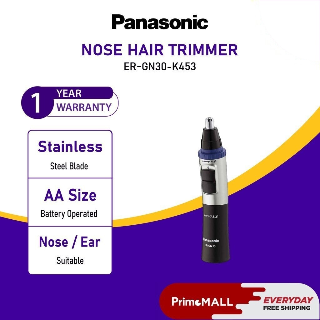 PANASONIC ERGN30 Nose Hair Trimmer AA Battery Operated ERGN30K453