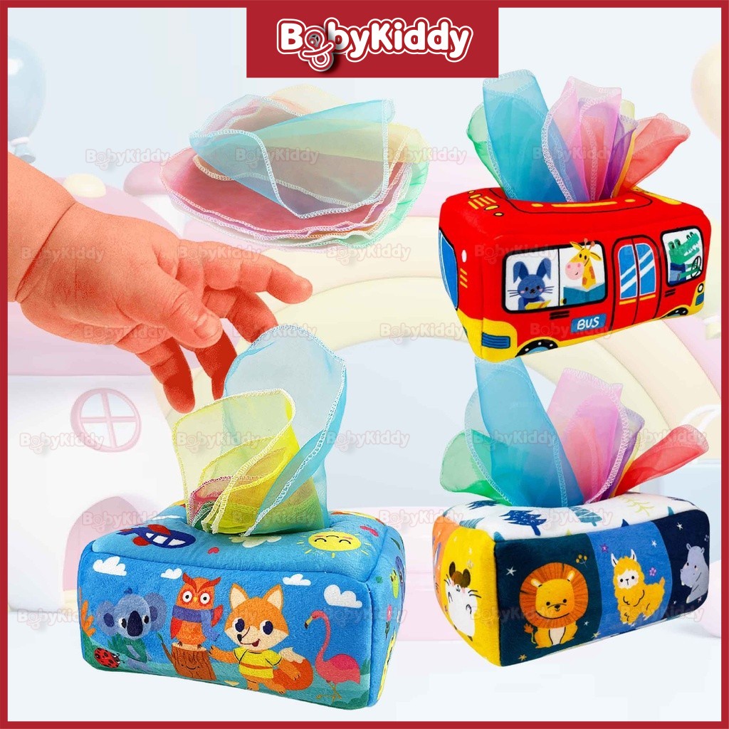Baby Tissue Box Toy TearResistant Paper Toy Baby Learning Draw Tissue