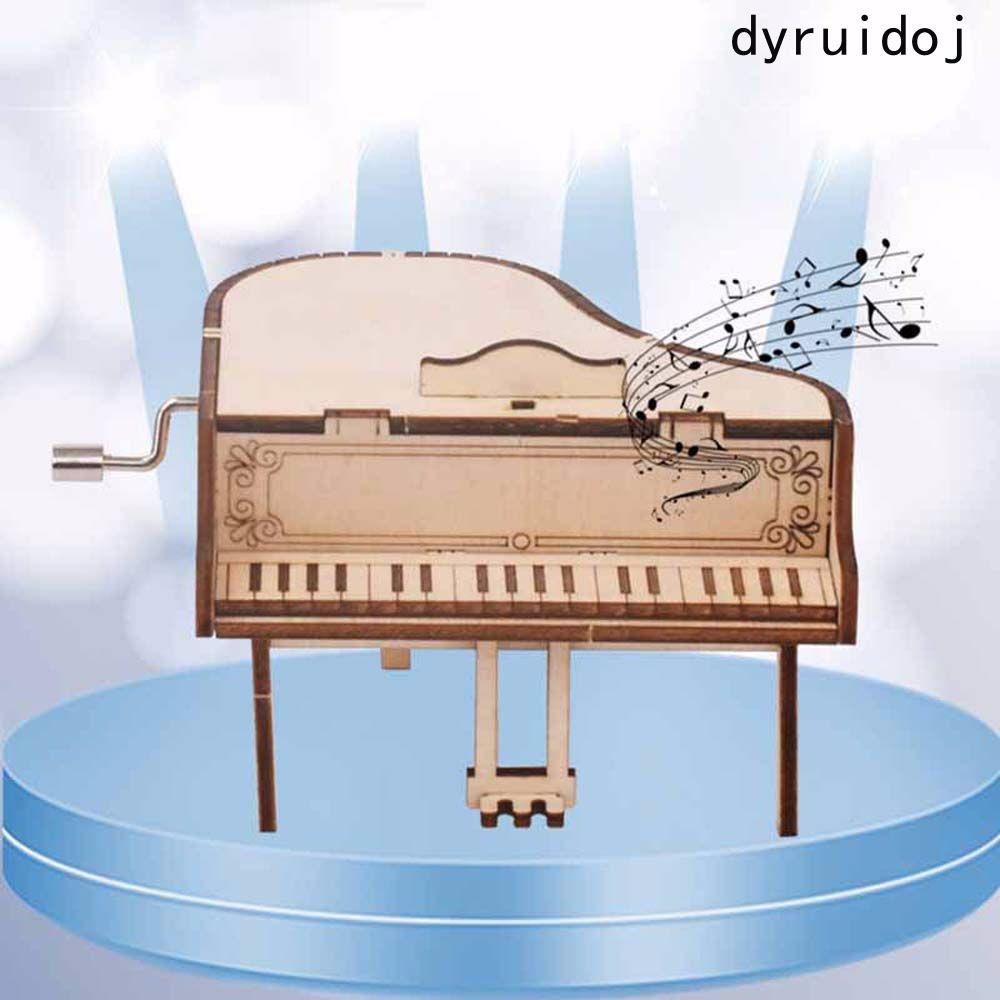 DYRUIDOJ Piano Music Box Model Kits Carving DIY Piano Model Wooden Toys ...