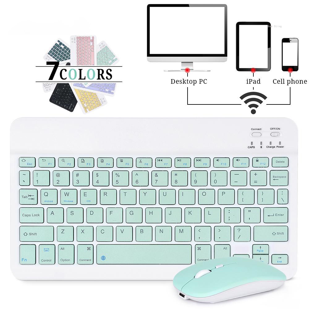 Universal Bluetooth Keyboard Mouse Wireless For iPad Tablet Laptop Mini ...