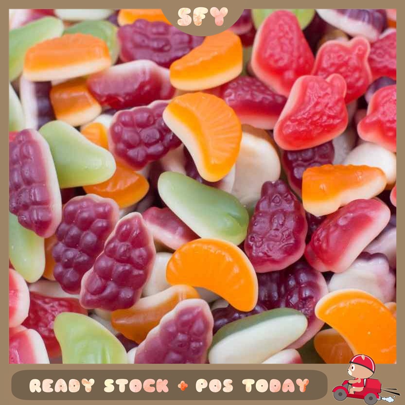 HALAL 100g Bebeto Lovely Fruits Gummy Candy Gula Jelly Sweet Candy