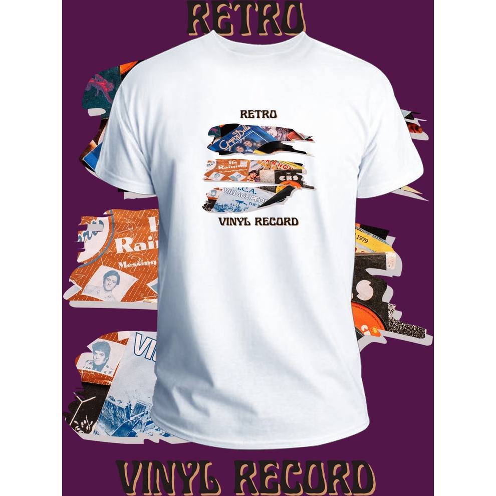 TShirt | RETRO VINYL RECORD | shirt design Unisex cotton spandex for ...