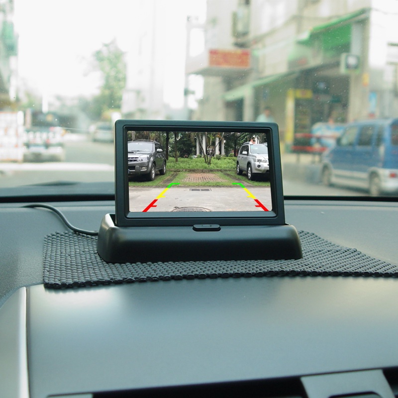 HD 4.3 Inch TFT-LCD Display Screen Foldable Car Monitor with Front ...