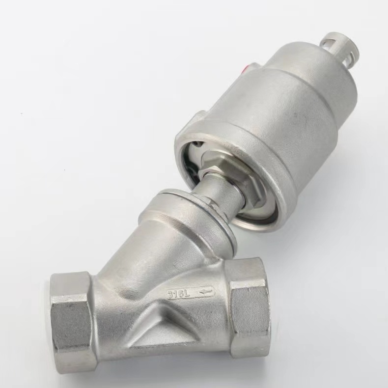 11/2" BSP Stainless Steel Single Acting Hole Air Actuated Angle Seat