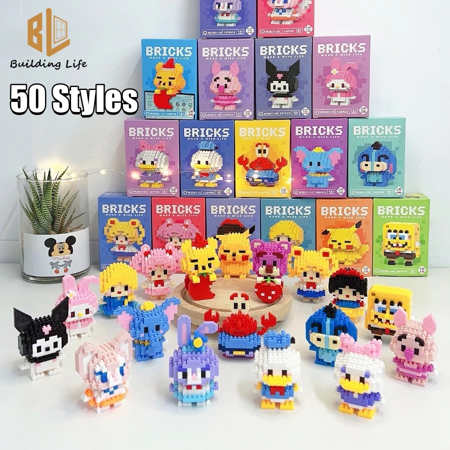 Ready Stock! Nano Blocks Cartoon Doll Building Blocks Set Stitch Kuromi ...
