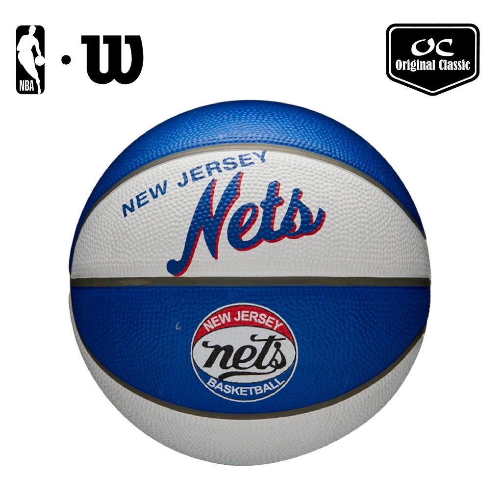 Wilson NBA Team Retro Brooklyn Nets Mini Basketball (Blue/White