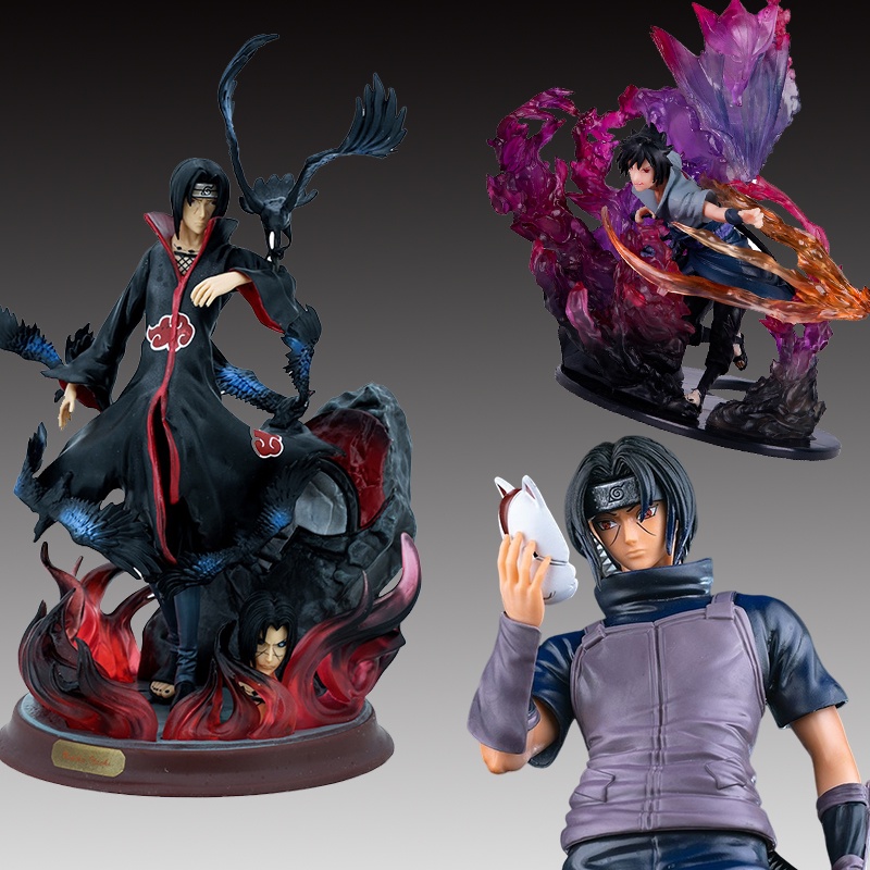 GK Naruto Uchiha Itachi Sasuke Uchiha Action Figure Shippuden Anime ...