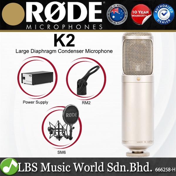 Rode K2 Large Diaphragm Tube Condenser Microphone Omnidirectional
