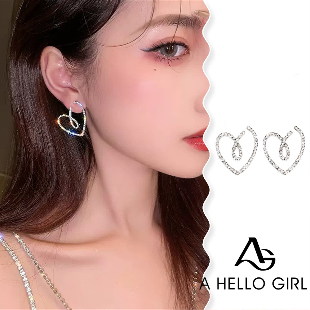 Metal Love Earrings 2023 New Trendy Korean Temperament Earring Female