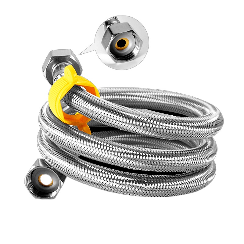 [XL] 20mm 1/2 DN15 Water Inlet Hose 304 Stainless Steel Braided Pipe ...