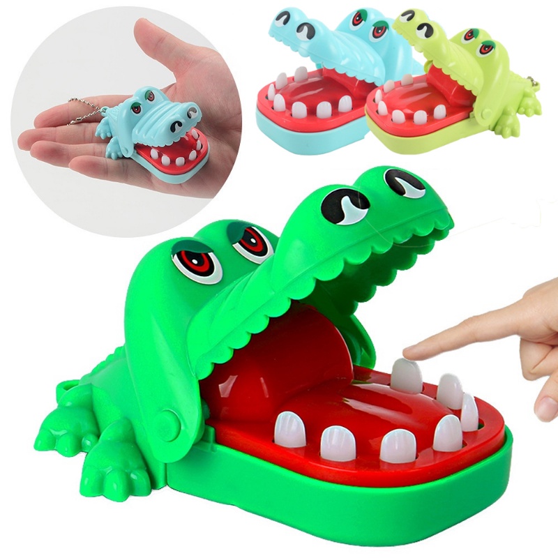 Crocodile Teeth Game Keychain Toys Mouth Tooth Alligator Hand Children ...