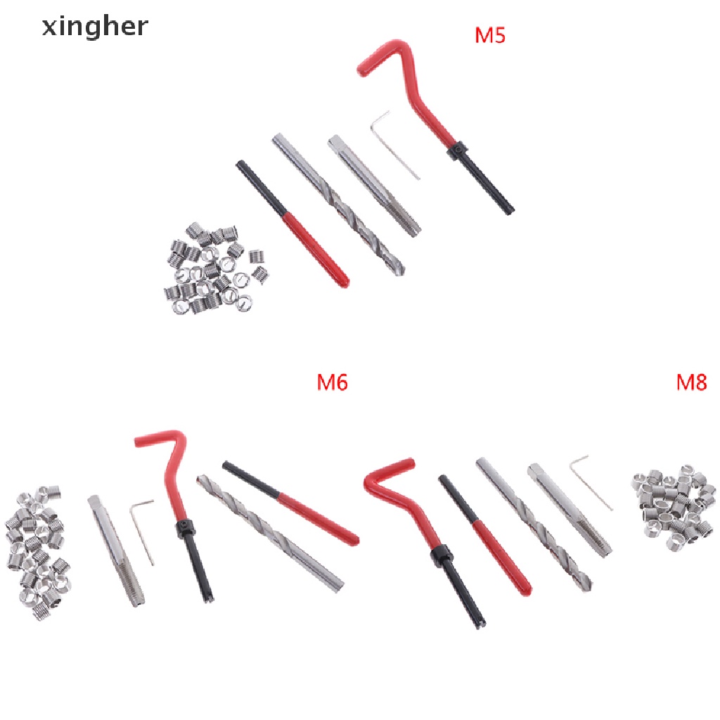 xingher Metric Thread Repair Insert Kit M5 M6 M8 Helicoil Pro Coil