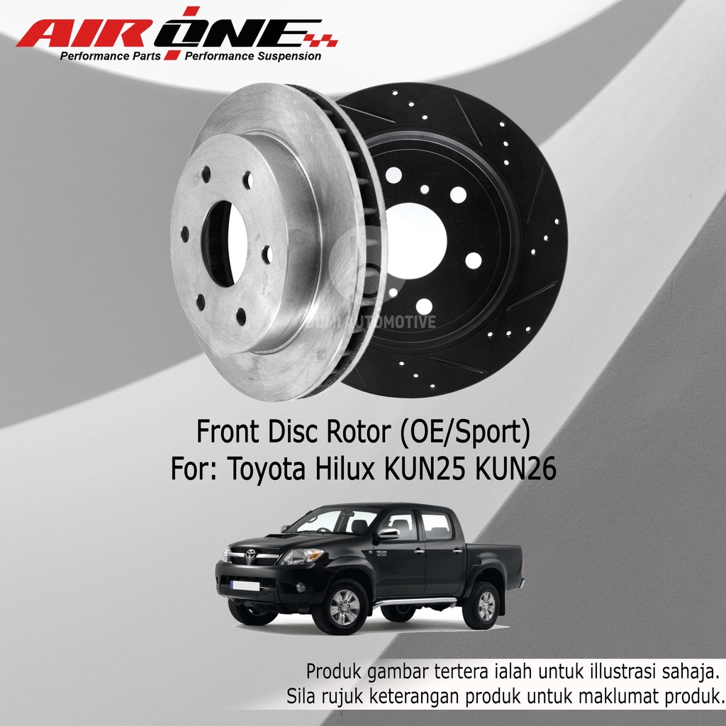 Toyota Hilux Vigo KUN25 KUN26 Front (Depan) Disc Rotor Racing Disc ...