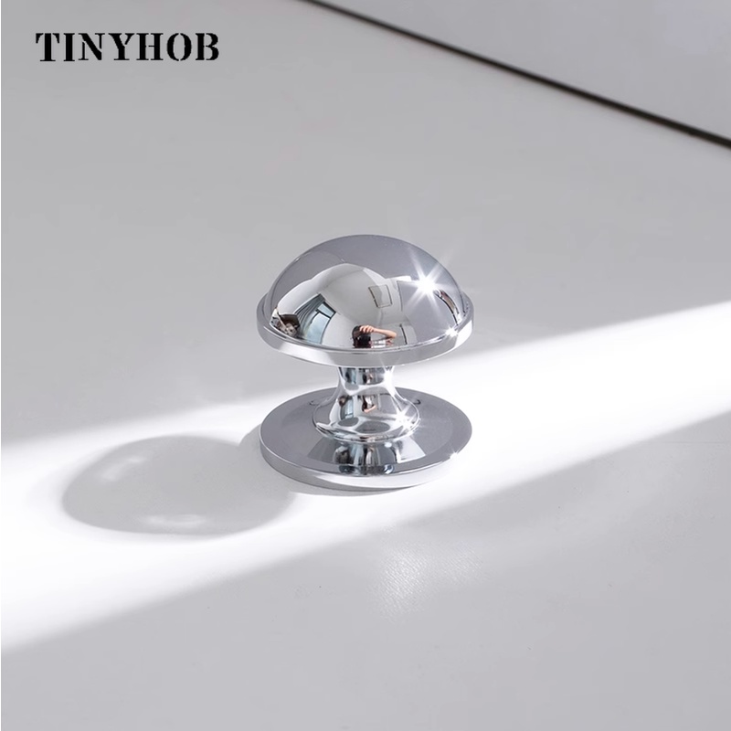 Bright Chrome Brass Knob Dresser Drawer Knobs Pulls Handles / Cupboard