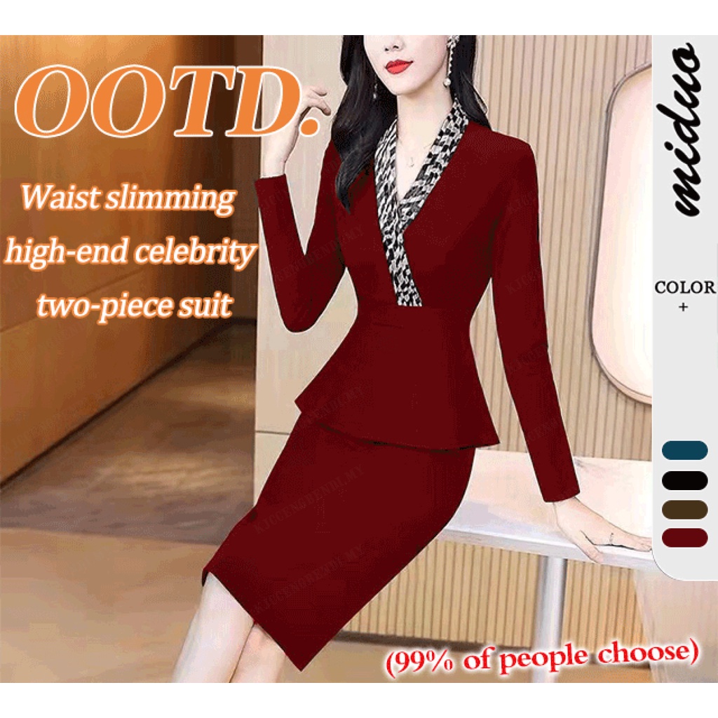 Chic Black TwoPiece Dress Set for Women's Spring Fashion Shopee Malaysia