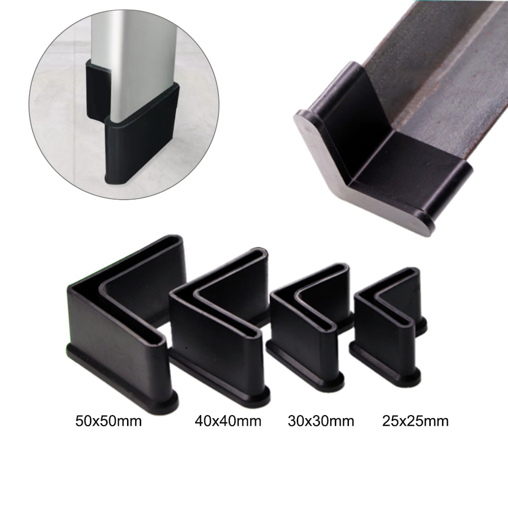 Lshaped Soft PVC Cover Cap Black Triangle Angle Iron End Caps NonSlip