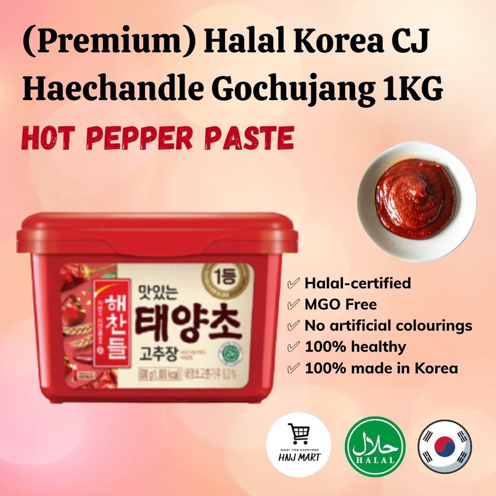 (Premium) Halal Korea CJ Haechandle Gochujang 1KG Halal Gochujang Korea