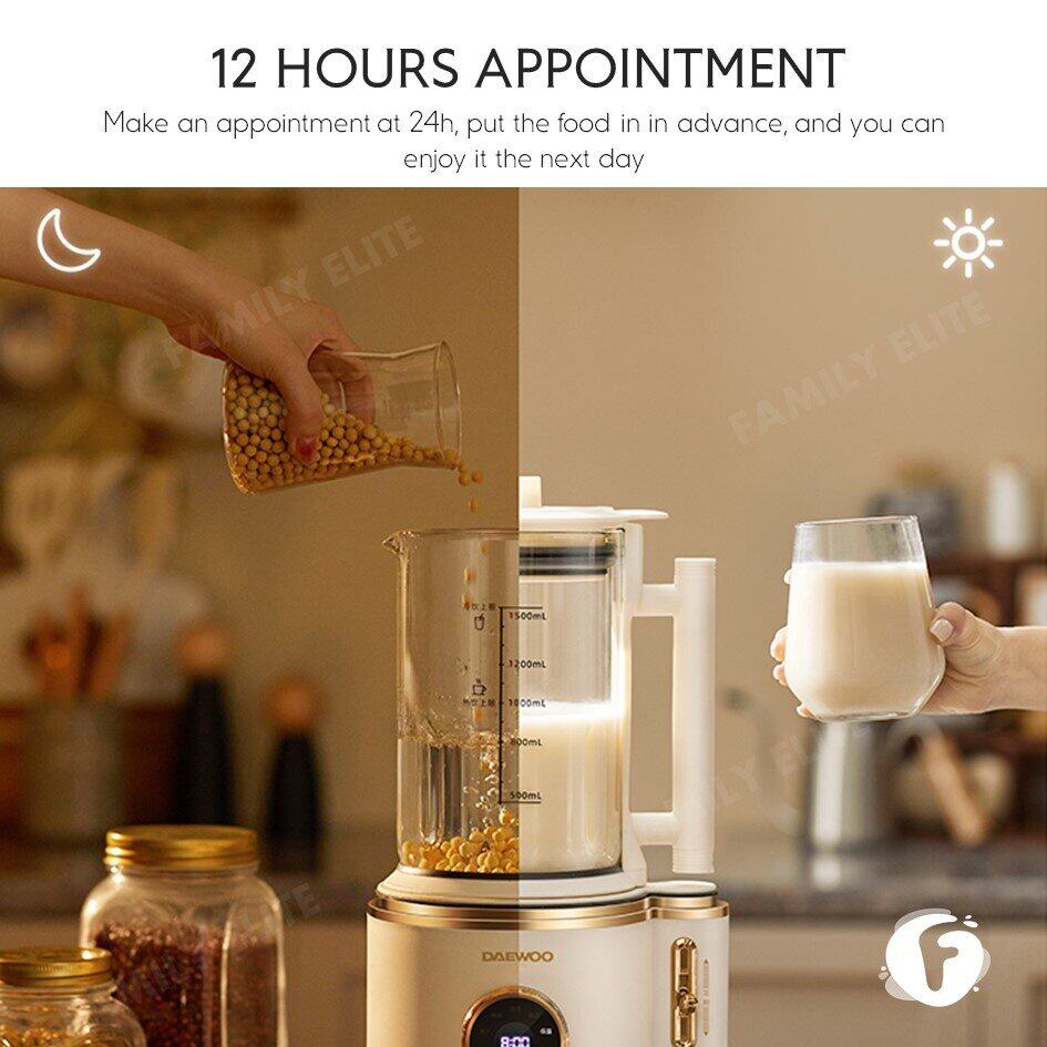 DAEWOO Quiet Food Processor Soymilk Machine Automatic Juicer Blender