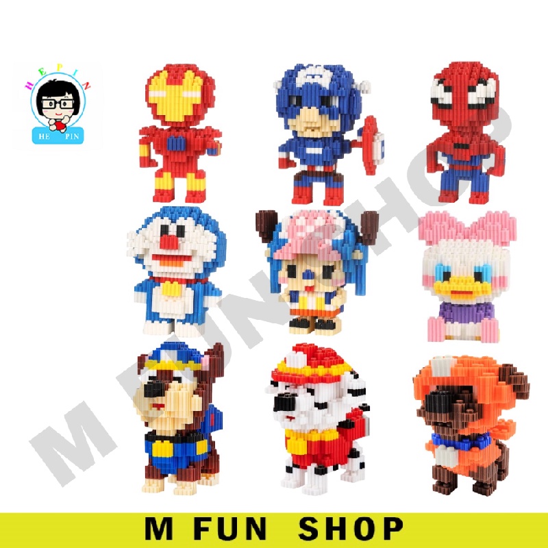 *Ready Stock* 1Pc Cartoon Character DIY Mini Building Block Gift ...