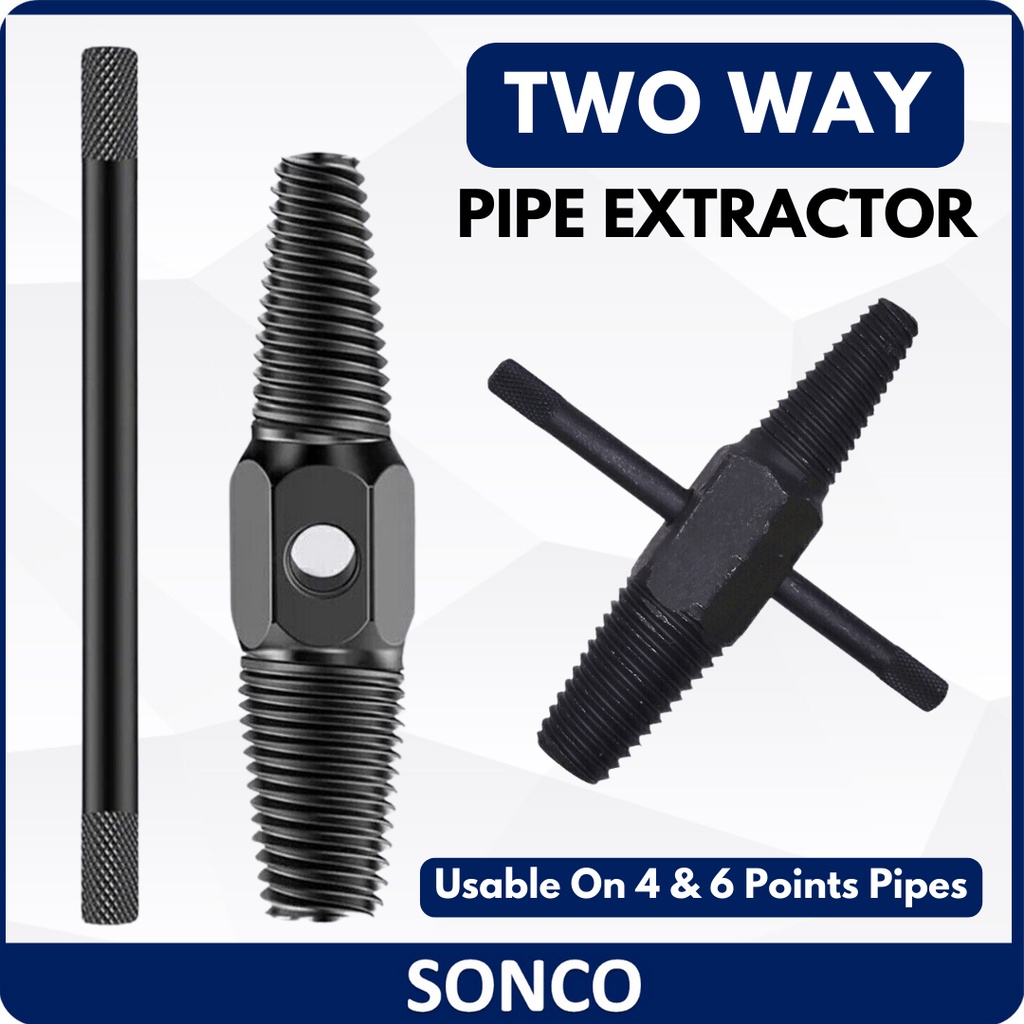 1/2”& 3/4” (12mm18mm) 2 Way Pipe Extractor Remover Tool With Handle Water Pipe Damage Screw