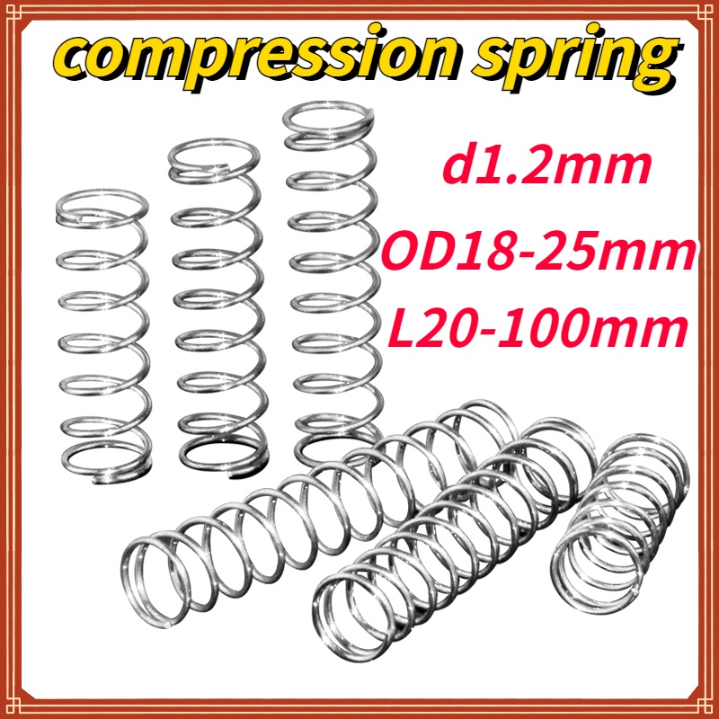 【xny】spring Length 20 100mm Wire Diameter 1 2mm Compression Spring