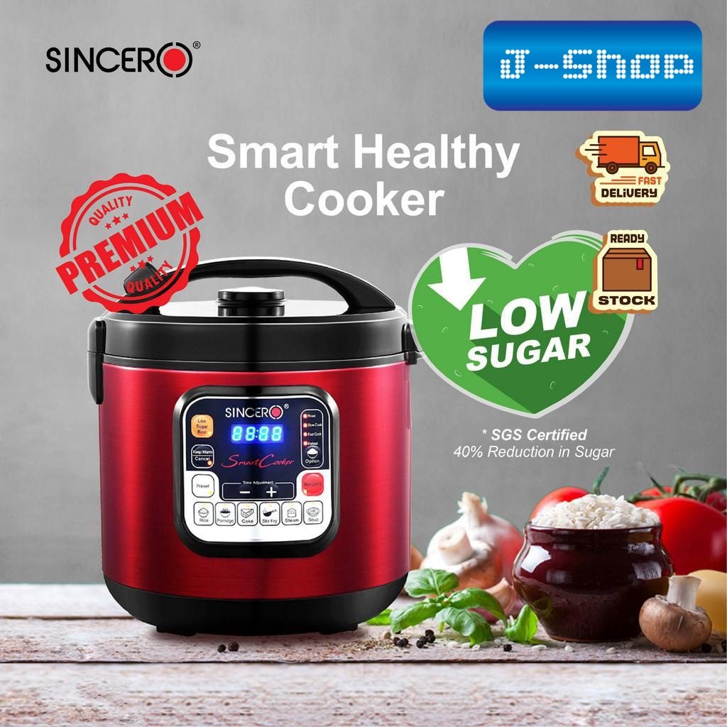 [6L] Sincero Smart Healthy Rice Cooker Periuk Nasi Low Sugar SEMI