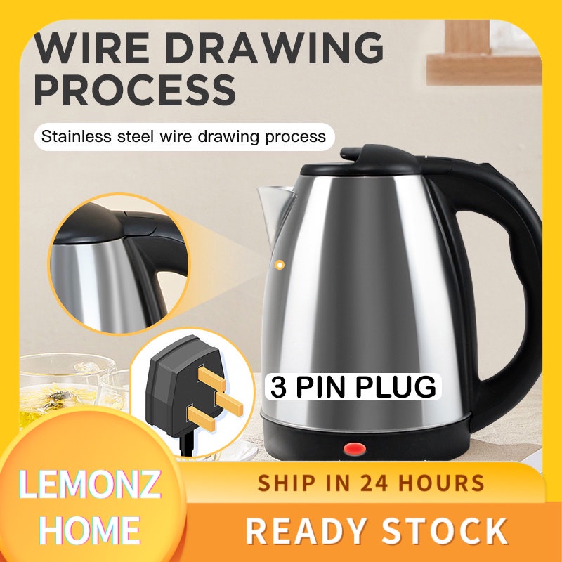 【Ready Stock】3 pin plug Stainless Steel Electric Automatic Cut Off Jug ...