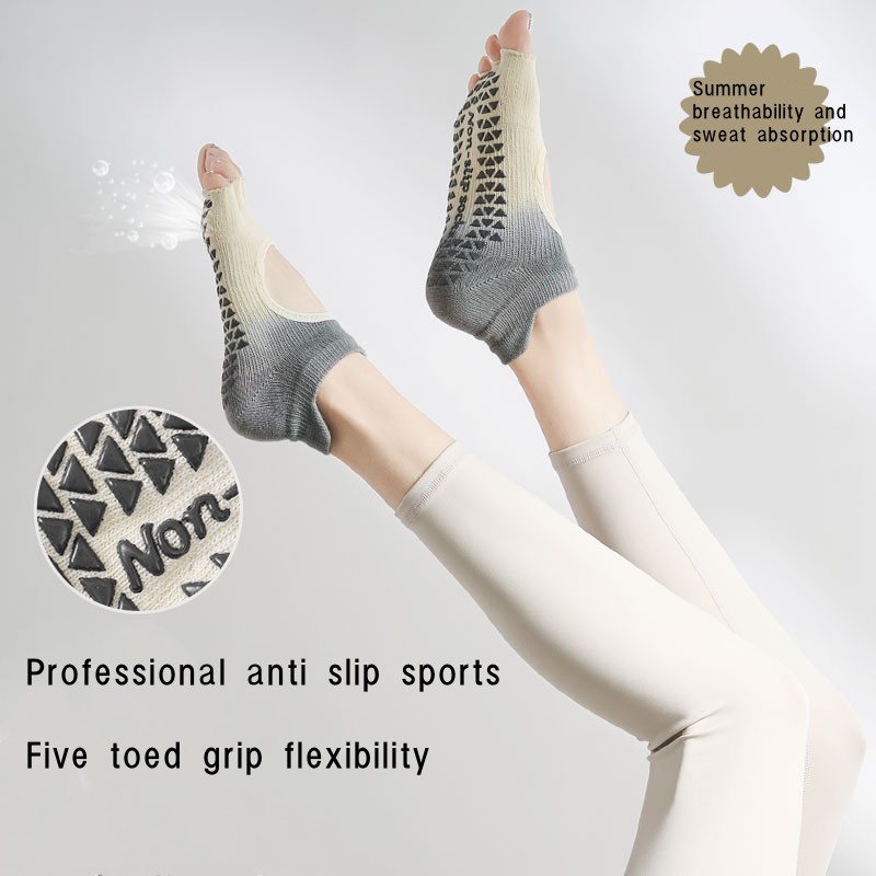 Gradual Change Summer Pilates Socks Yoga Socks Non Slip Professional ...