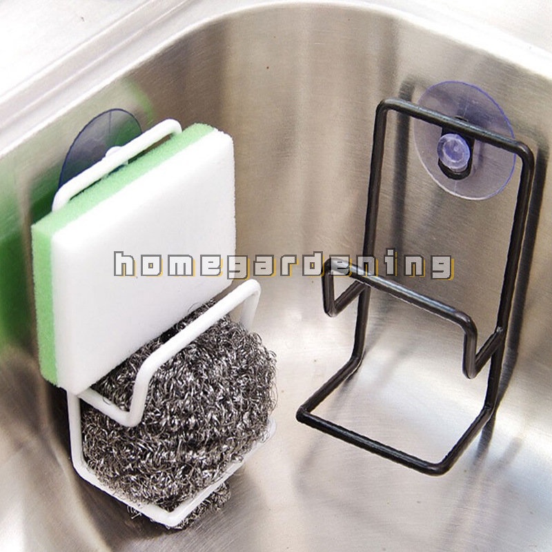 2 Layers Sink Sponge Holder Suction Cup Kitchen Rack Shelf for ...