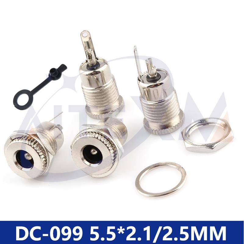 5.5 X 2.1mm DC Power Jack Female Socket – Panel Mount Coaxial Barrel Connector