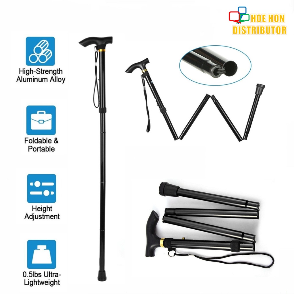 Foldable Basic Walking Stick 84-93cm 1pc Light Weight Elder Crutch ...