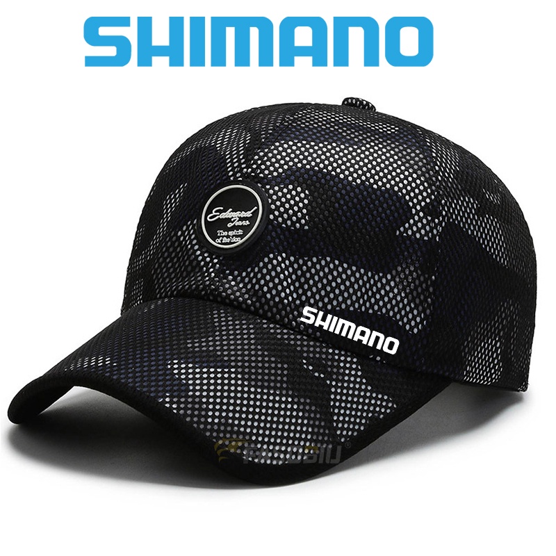 Shimano 2023 New Men's Mesh Baseball Cap Outdoor Sport Riding Windproof  Sunscreen Fishing Cap Breathable Camouflage Hat