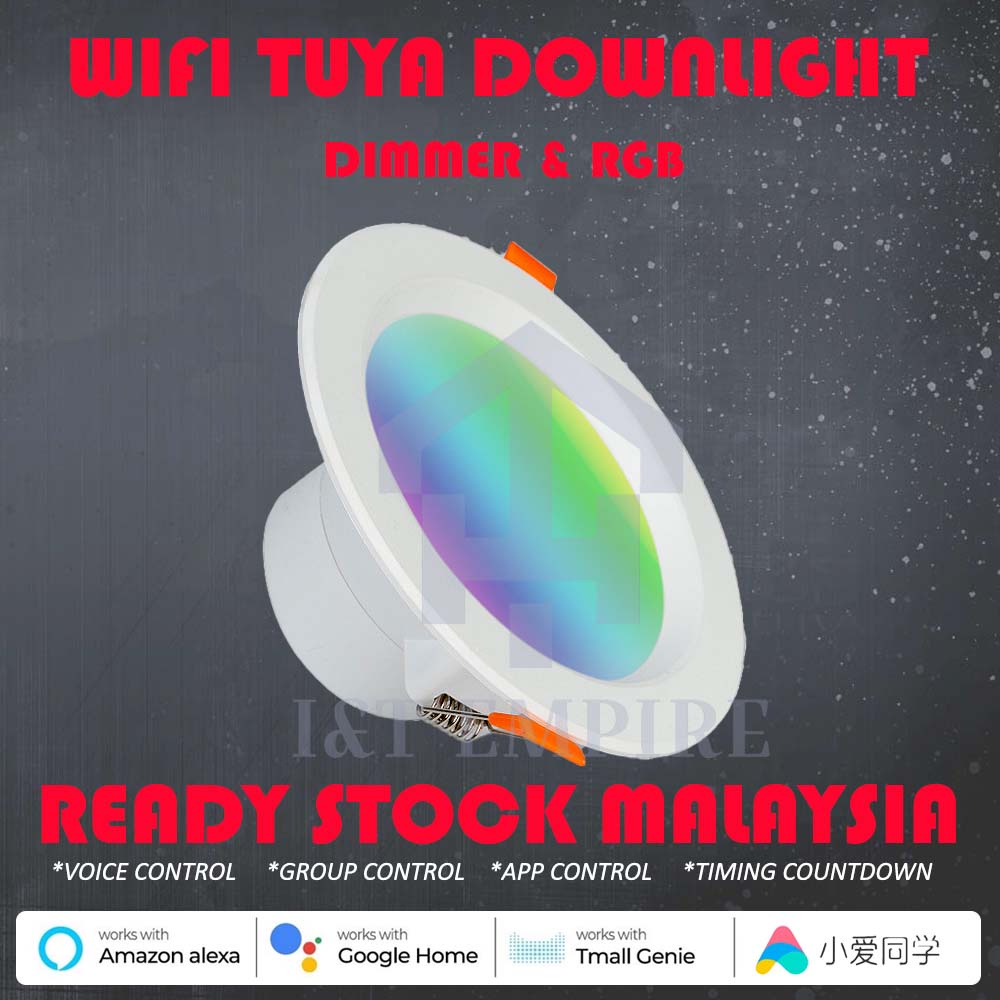 Smart Life Tuya Wifi Led Downlight Dimming Rgbcw Alexa Voice App Control Shopee Malaysia