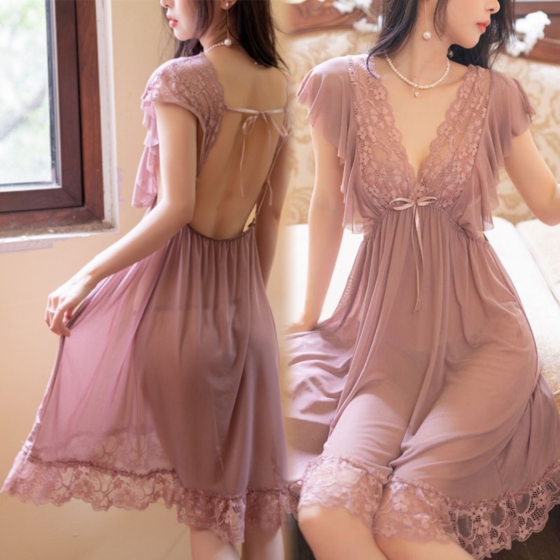 2023 Sleep Wear Night Dress Slip Pajamas Sexy Women Sleepwear