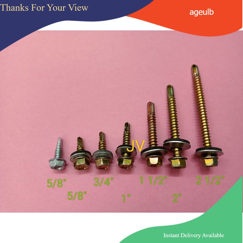 Self Drill Screws For Metal. Skrew Atap Besi/Skrew Kuda-kuda | Shopee ...