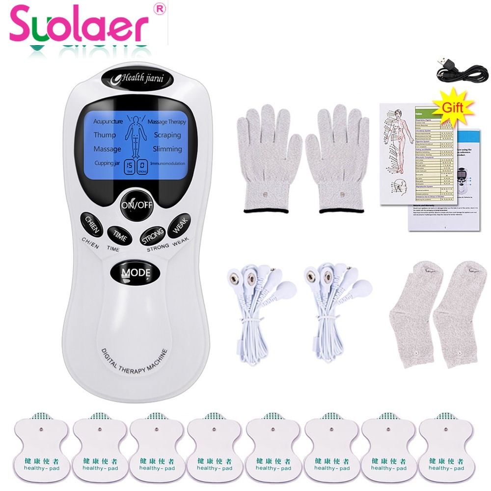 Suolaer USB Portable EMS TENS Massager Therapy Acupuncture Electronic ...