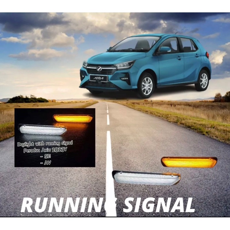 PERODUA AXIA SE AV 2023 NEW DRL LED DAYLIGHT RUNNING LIGHT FOG LAMP ...
