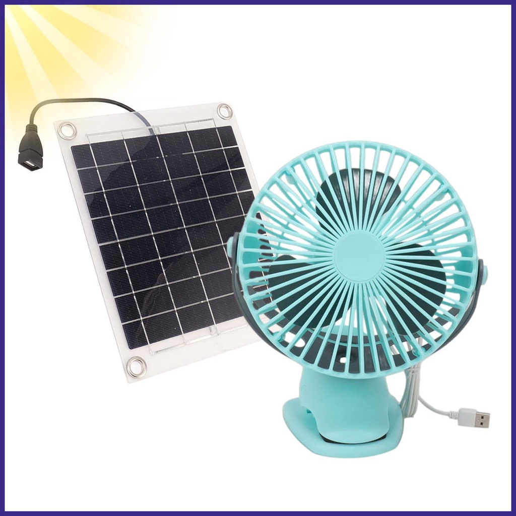 Solar Fan USB Charging Fans with 10W5V Solar Panel Portable Mini ...