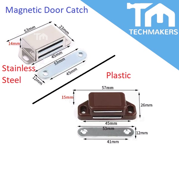 Magnetic Door Catch Stainless Stainless / Brown Plastic for Furniture Cabinet Closet Wardrobe Rack Door / Magnet Pintu