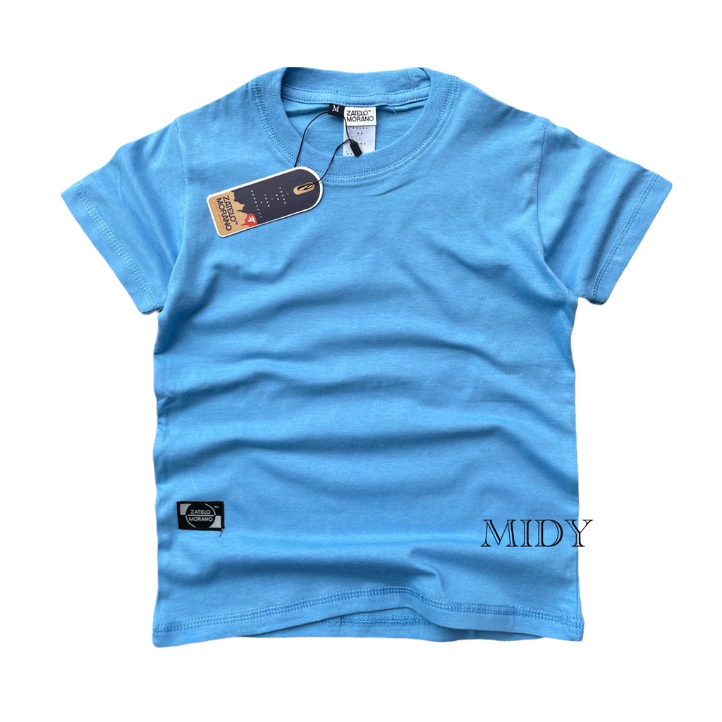 Children's Plain TShirts 112 Years Cotton 30s Shopee Malaysia