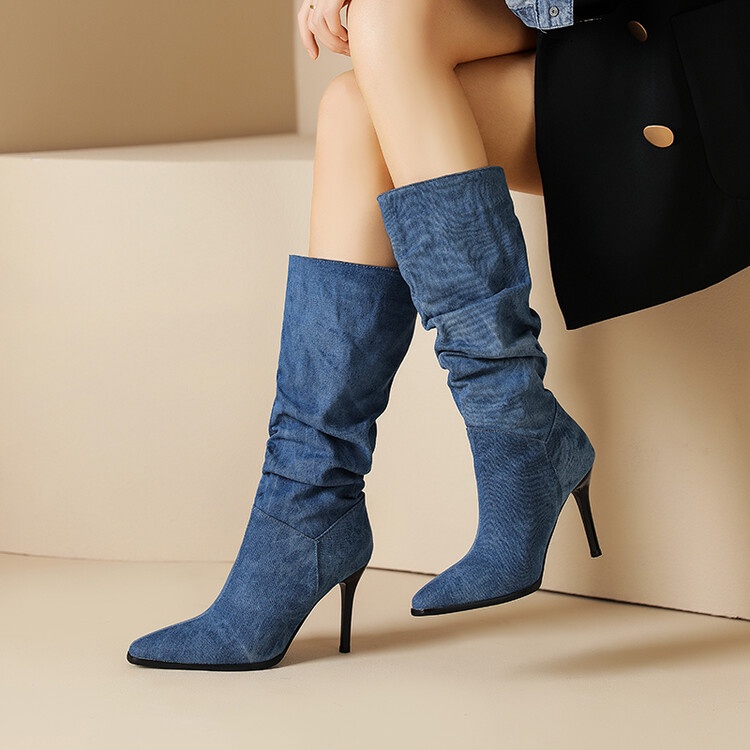 Guess nidia clearance slouchy denim boots